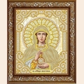 Рисунок на ткани бисером БЛАГОВЕСТ "Святая Анастасия в жемчуге и золоте" 